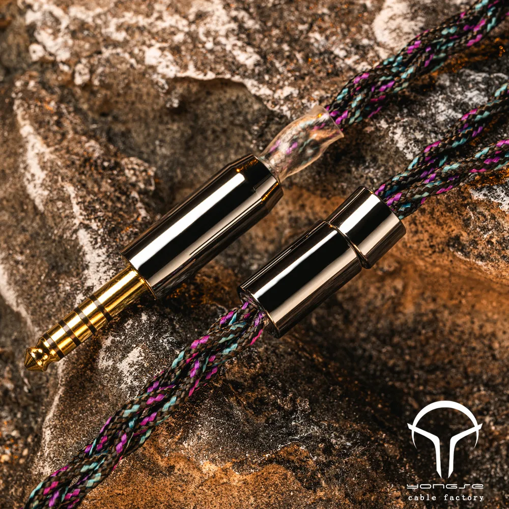 Yongse Alpine New Arrival High Purity 4 Strand 6N OOC Silver-plated Crystal Copper Earphones Upgrade Cable