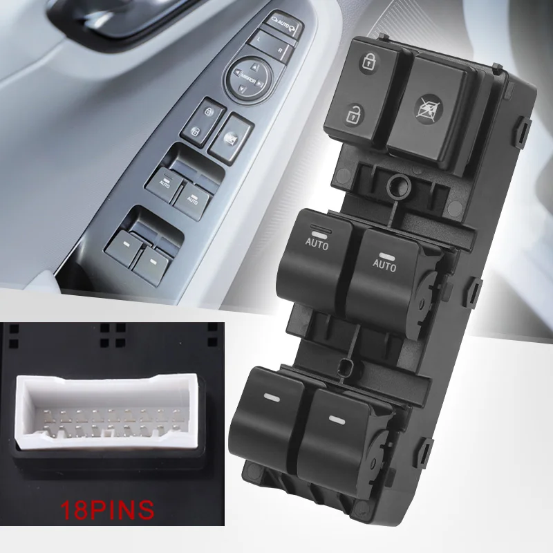 Front Left Electric Power Master Window Switch Regulator Car Accessories 93570-G2020 93570-G20204X For Hyundai Ioniq 2017-2021