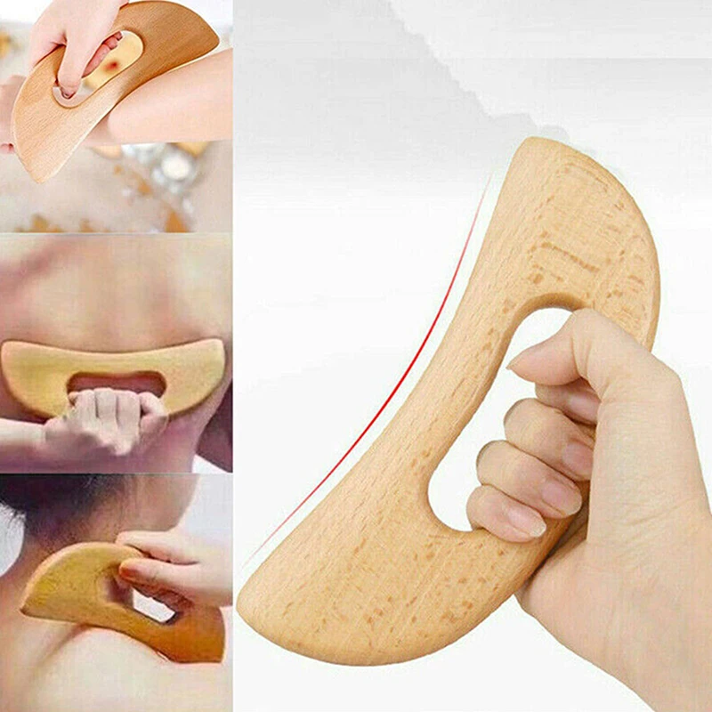 Tablero de raspado de madera Gua Sha, herramienta de masaje, tablero de masaje de Guasha adelgazante, herramienta de terapia de masaje corporal