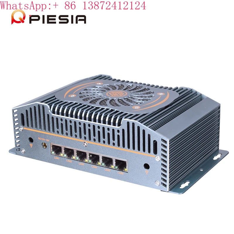 Piesia 12th Gen AI Robot Edge Computing IoT Gateway 6 Lan Core I5 I7 Ultra DDR5 X86 جهاز توجيه صناعي Pfsense جدار الحماية كمبيوتر صغير