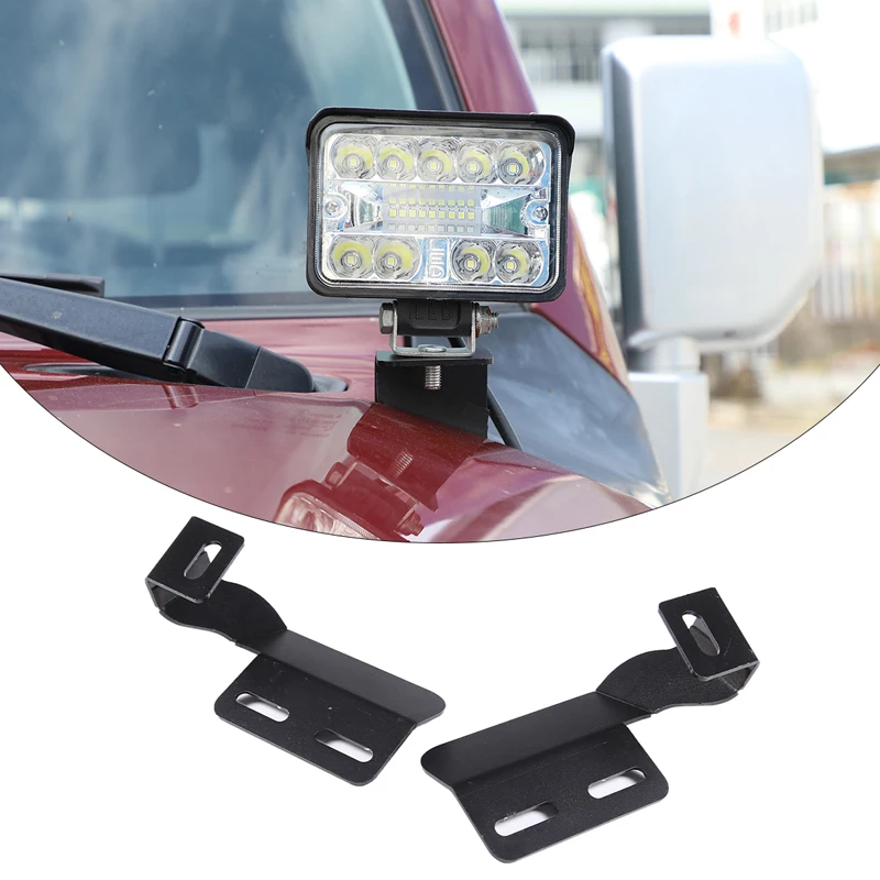 

Stainless Steel Car Led Front Cowl Light Spotlight Work Lighting Pillar Bracket Mounting Holder For Toyota Fj Cruiser 2007-2021