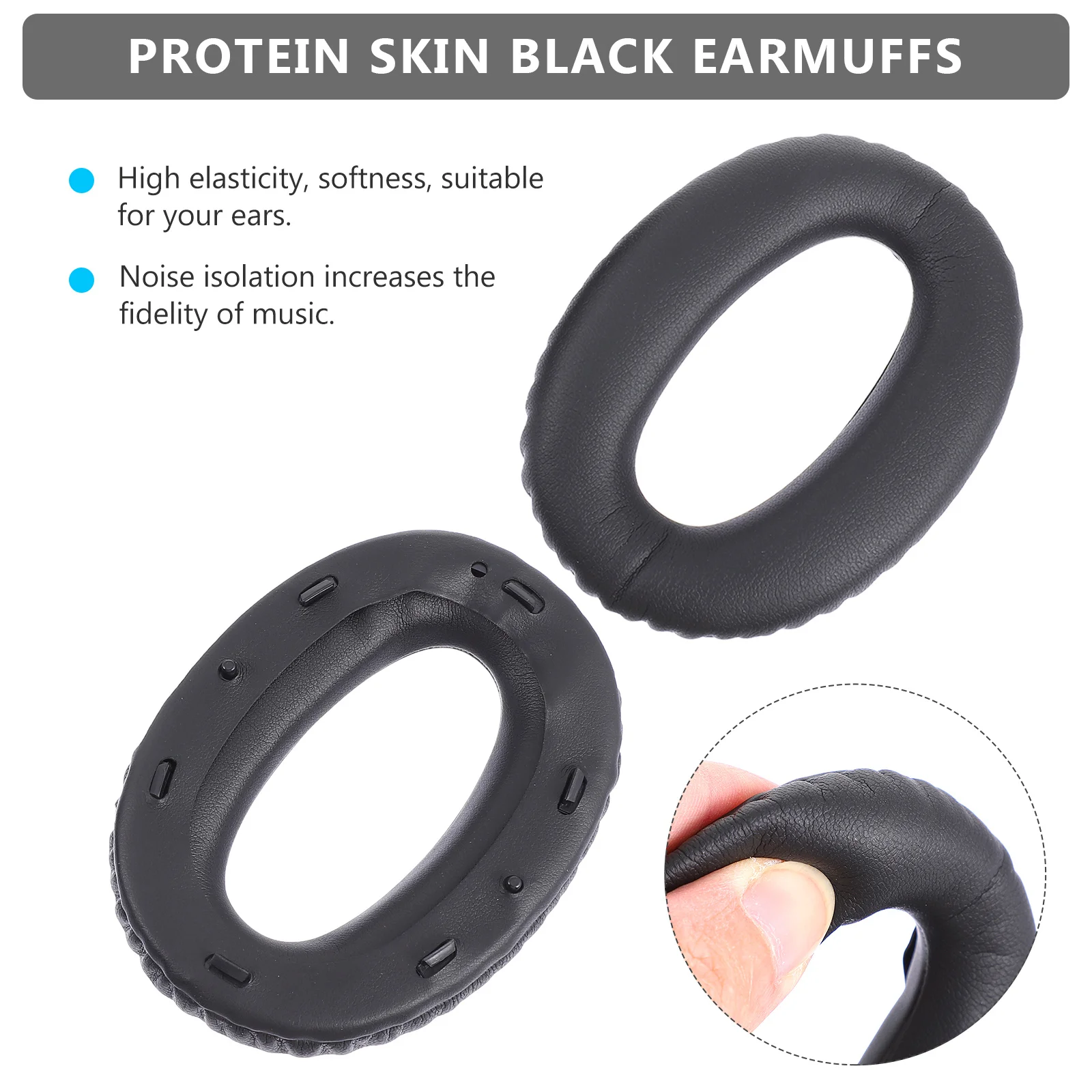 1Pair Earphone Cover High Elasticity Supple Replacement Suitable for Wh-1000xm2 Headphone Protective Cover Noise Isolation Ear