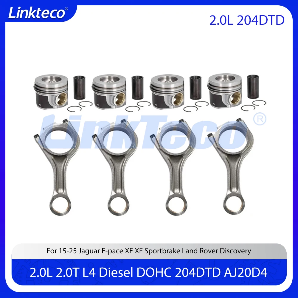 

Engine Parts Piston Ring & ConRond Set Fit 2.0 L T L4 Diesel DOHC 204DTD AJ20D4 For Jaguar XE XF Land Rover Discovery 2.0T 2.0L