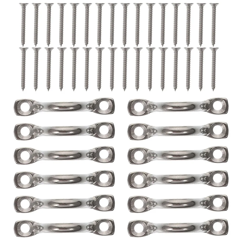 

1Set Stainless Steel Kayak Pad Eye Straps Heavy Duty Marine Grade Boat Fixing Rings for Yacht Fishing Pedal Cruise Sailing Boats