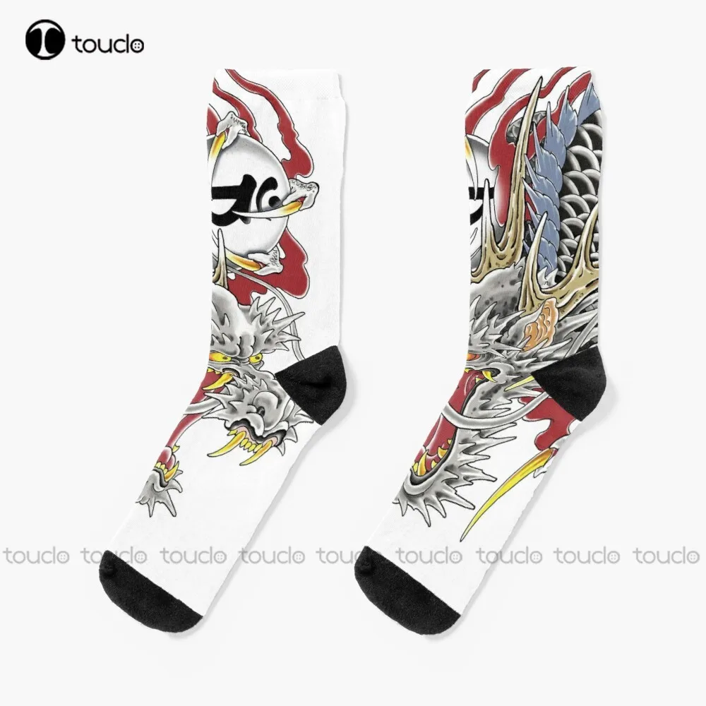 Kiryu Kazuma Dragon Tattoo Yakuza Socks Men Socks High Quality Cute Elegant Lovely Kawaii Cartoon Sweet Cotton Sock New Popular