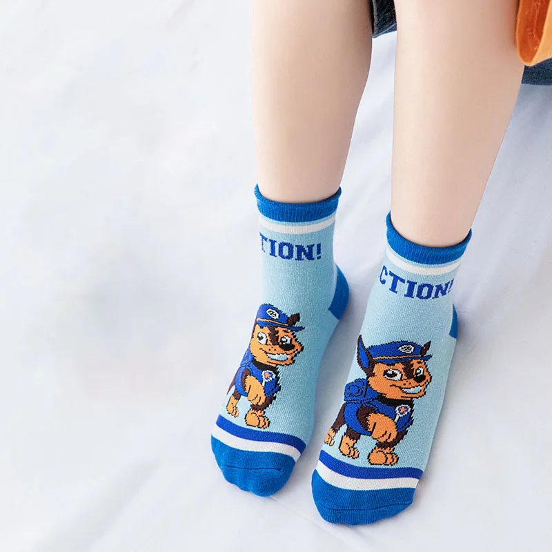 5 Pairs Paw Patrol Kids Socks Cotton Boys Cute Cartoon Socks for Children Baby Casual Socks Autumn Soft Clothing Accessories New image 3