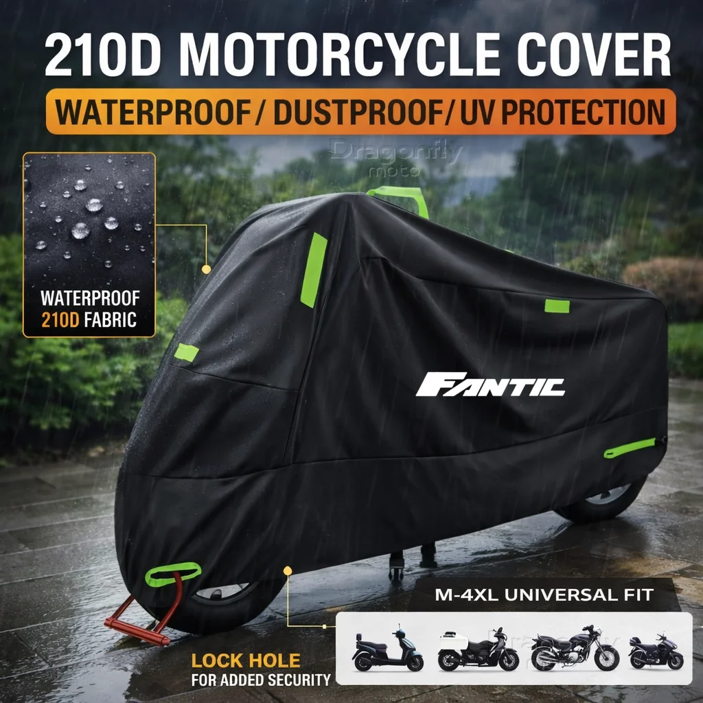 

For FANTIC CABALLERO FLAT TRACK 125 250 500 RALLY/SCRAMBLER XE125 Motorcycle Cover Waterproof Outdoor Scooter UV Protector