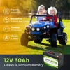 12V 30Ah リチウムイオン LiFePO4 ディープサイクル充電式バッテリー 太陽光発電/風力発電、スクーター、照明、パワーホイール、魚群探知機用 6