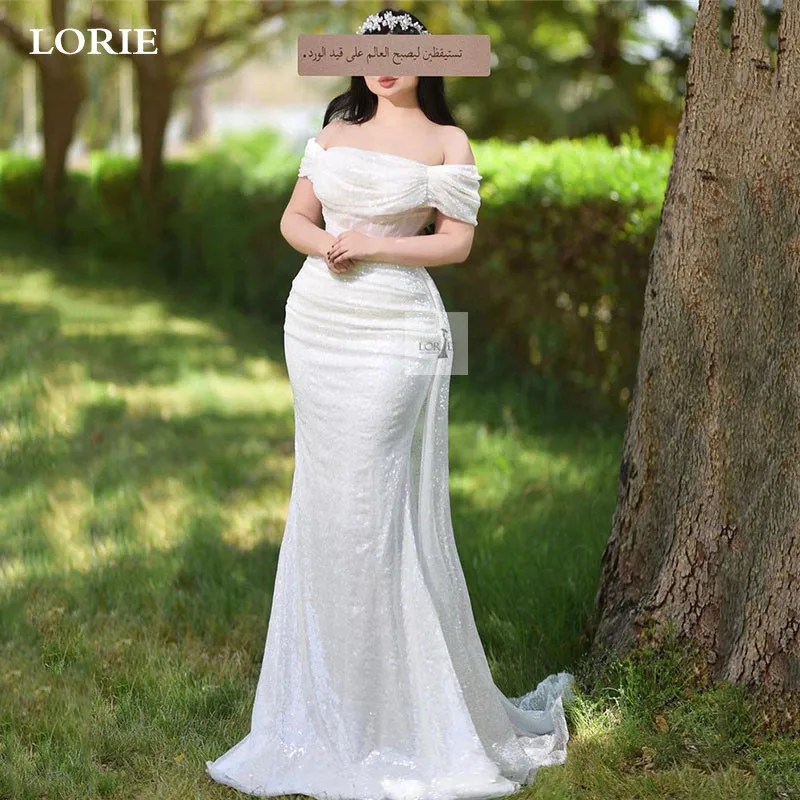 

LORIE Shiny Glitter Mermaid Wedding Dresses Sleeveless Fashion Bride Dress Wedding Gowns Customize 2024