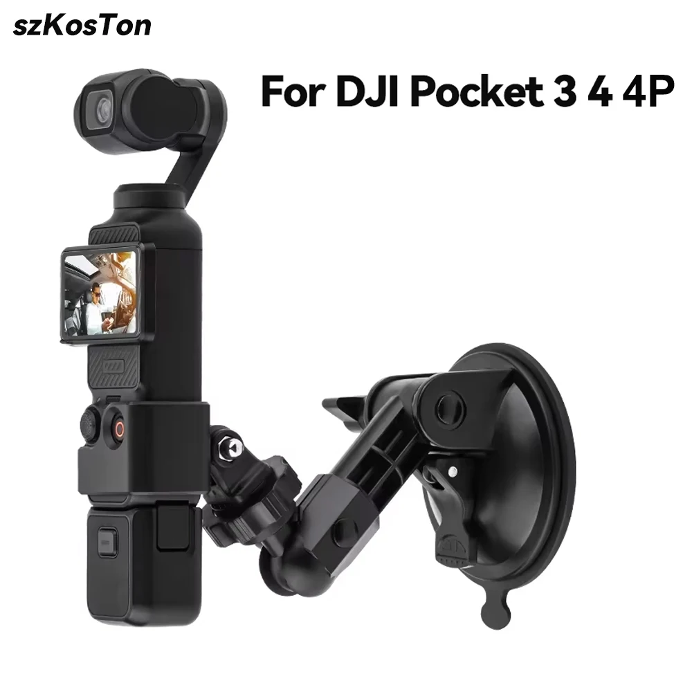 Adapter do montażu kamery DJI OSMO Pocket 3, 4, 4 Pro w samochodzie, z przyssawką, uchwyt do kamery stabilizowanej, do samochodu, akcesoria do DJI OSMO Pocket 3, 4. — zdjęcie produktu 7