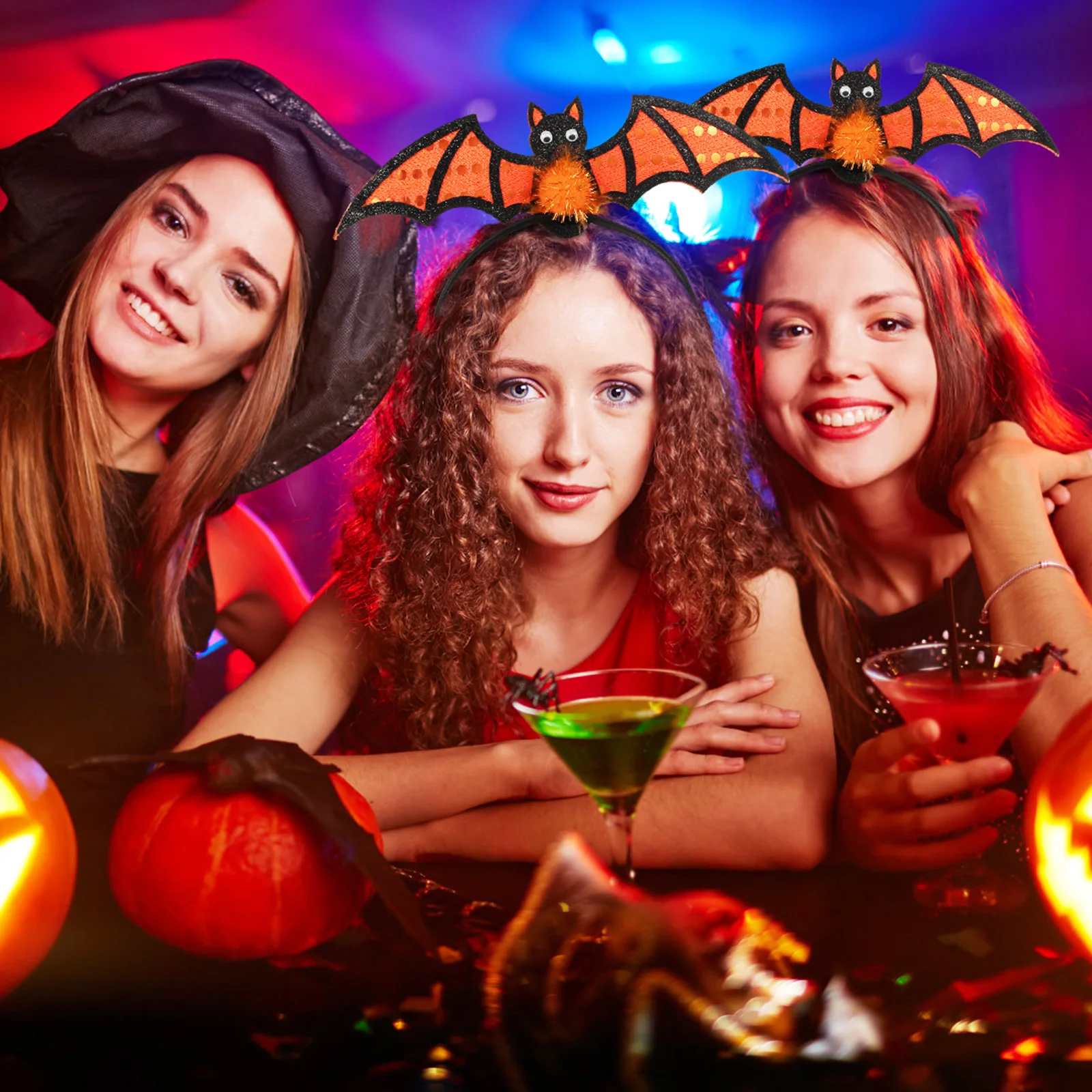 

Halloween Bat Headband Costume Party Hair Accessory For Adults Fabric Carnival Headwear Adjustable Comfortable Reusable Skincare