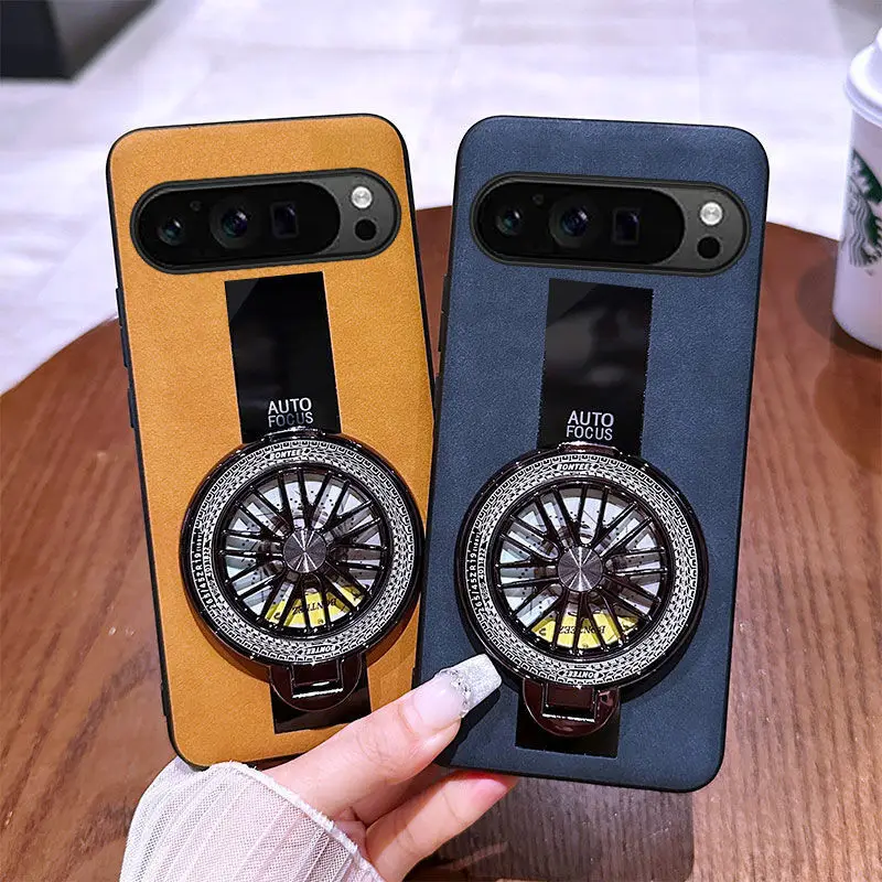 สำหรับพิกเซล 9 10 โปร XL หนังกระจกแม็กเซฟสำหรับกูเกิลพิกเซล 9 10 โปร XL 8A 8 โปร 9a กรณีแม่เหล็กกันกระแทกผู้ถือ