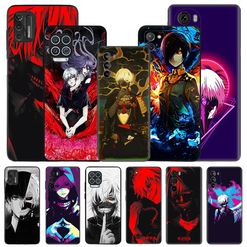 Soft Phone Cases For Moto G53 G73 G9 G50 G51 G60 71 G22 G32 G52 G72 Edge40 20 30 Tokyo Ghoul Anime JUZO SUZUYA Black Matte Cover