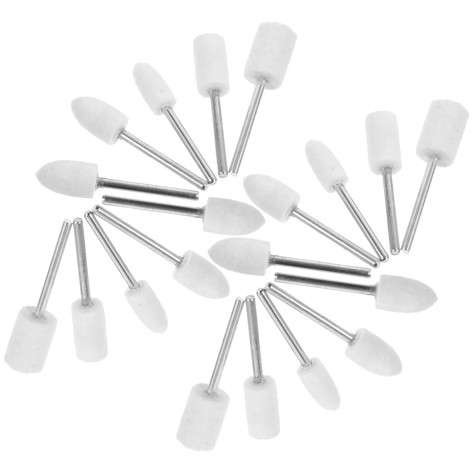 

25Pcs Sturdy Wool Felt Polishing Wheels Buffing Bits Kit Nail Jewelry Watch Polishing Tools Bright Clean Finish Lightweight