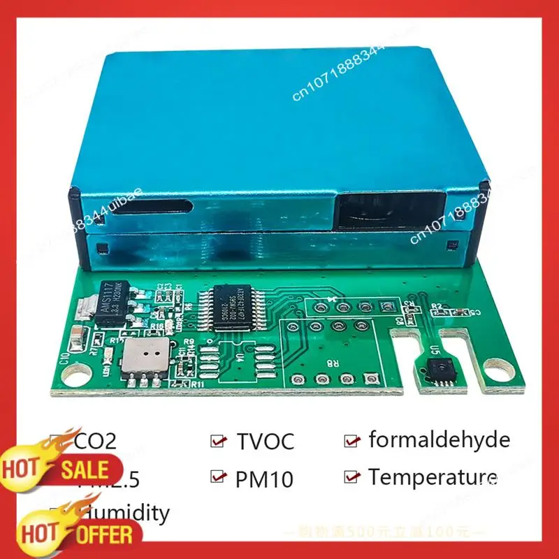 B47C CO2 Formaldehyde Temperature And Humidity TVOC PM2.5 Detection Air Quality Sensor RS485 Output M702B Durable (UART)