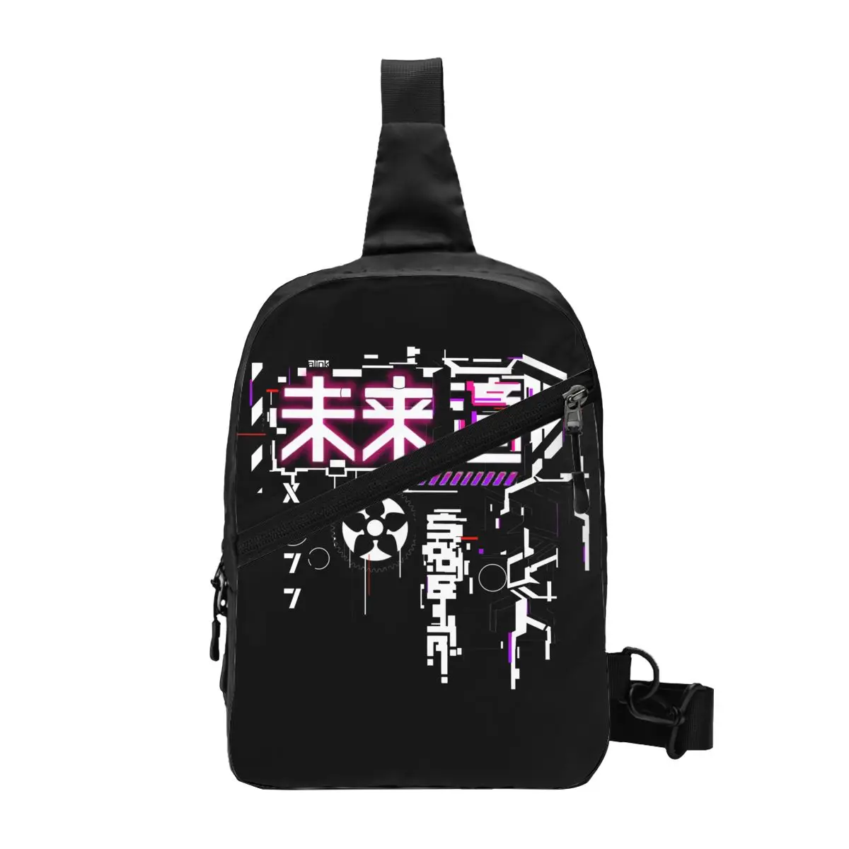 

Ultra Future Techwear Sling Crossbody Backpack Men Custom Japanese Street Wear Style Shoulder Chest Bag for Traveling Daypack