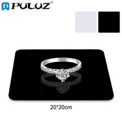 PULUZ 20x20cm Reflective White & Black Acrylic Reflection Background Display Boards for Product Table Top Photography Shooting