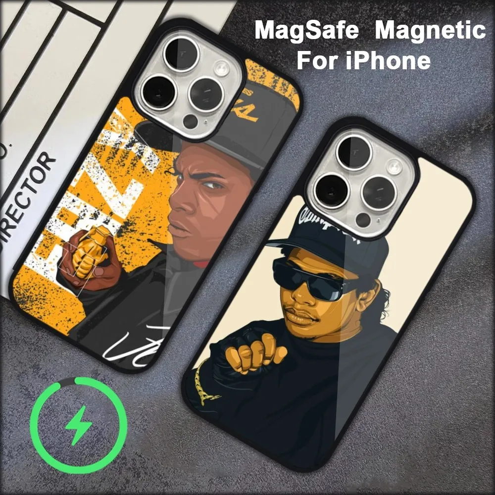 Eazy E rapper Phone Case For iPhone 15 14 13 12 11 Pro Max Plus  Magsafe Black Soft Cover