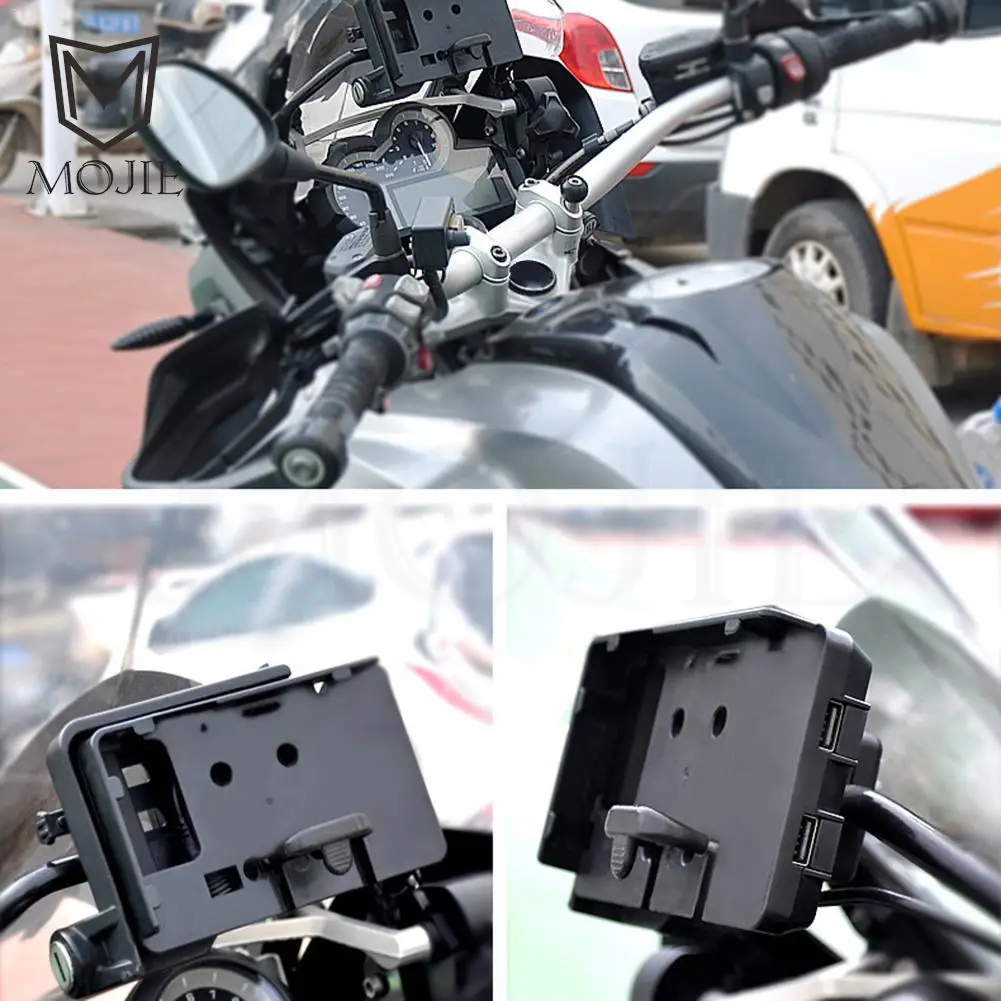 Soporte de navegación para motocicleta F800GS, soporte para teléfono móvil con carga USB para BMW F 800 700 F800 GS 700 2013-2018 2019 2020