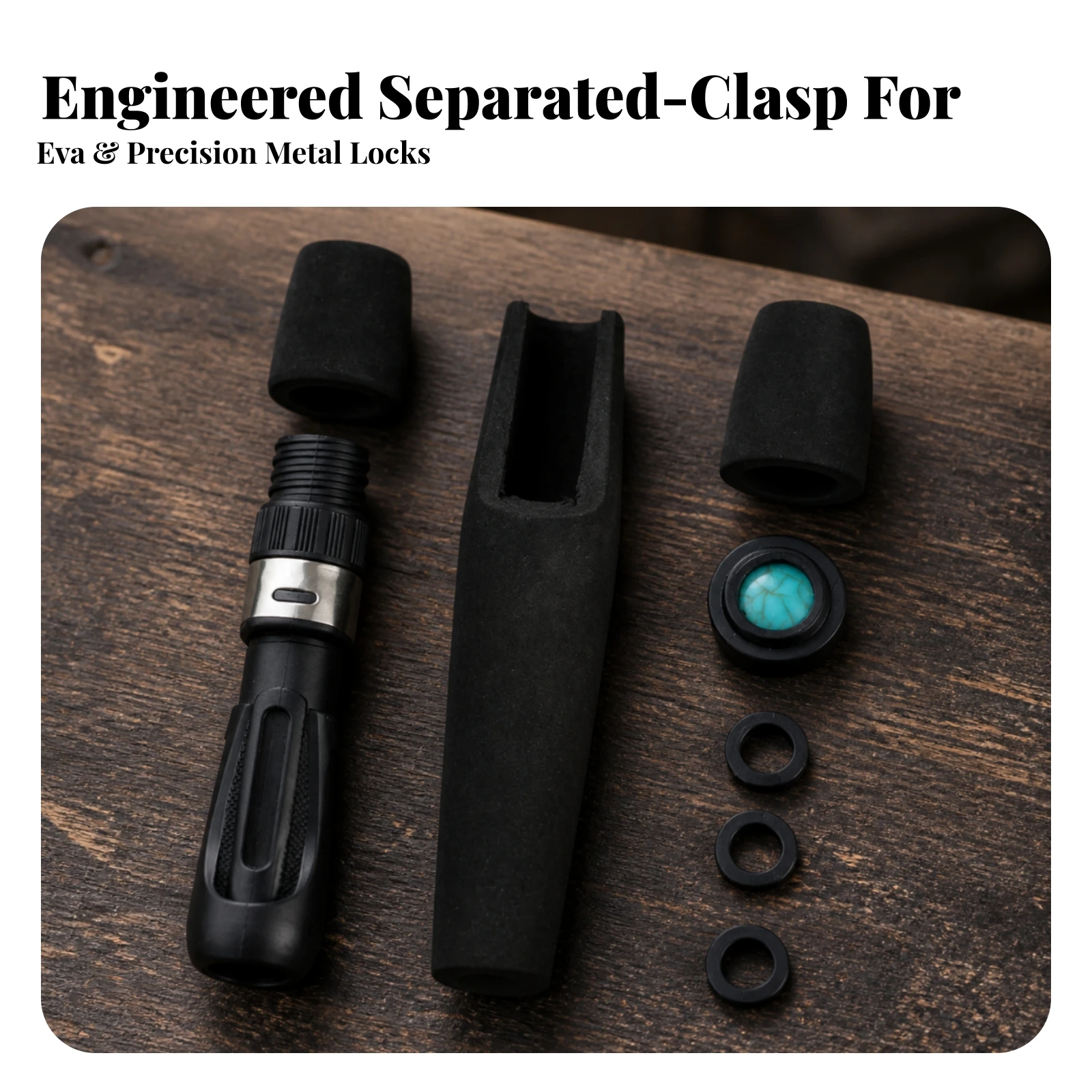 Fishing Rod Handle with Integrated Reel Seat Customizable Segmented EVA Fishing Rod Handle Portable Slip-Resistant