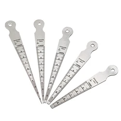 5pcs/set Feeler Gauge Tapered Ruler Hole Inspection Measuring Tool Triangular Wedges Ruler