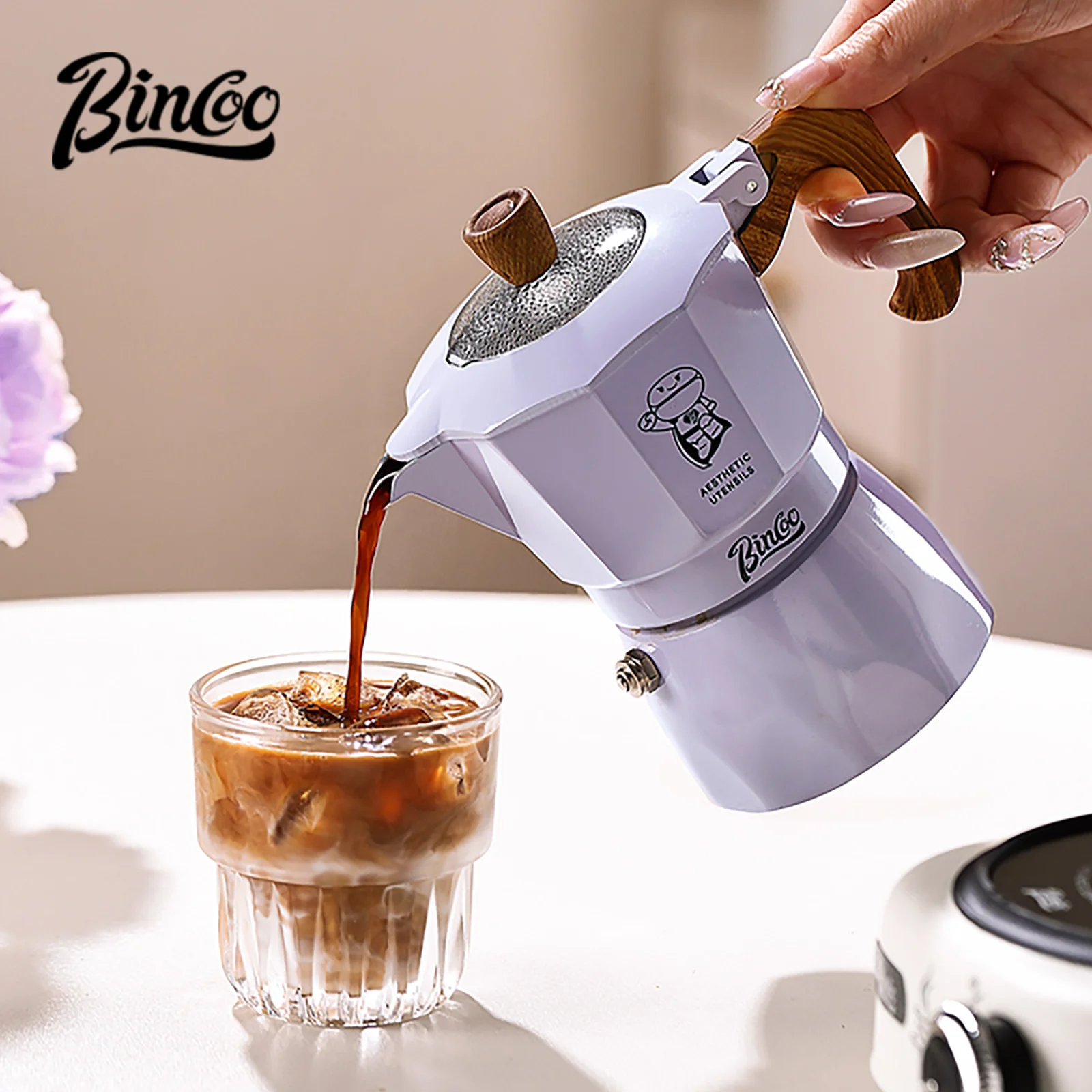 Bincoo Coffee Double Valve Moka Pot Espresso Maker Italian Coffee Professional Home Barista Accessories Coffee Maker Tools 220v - Image 3