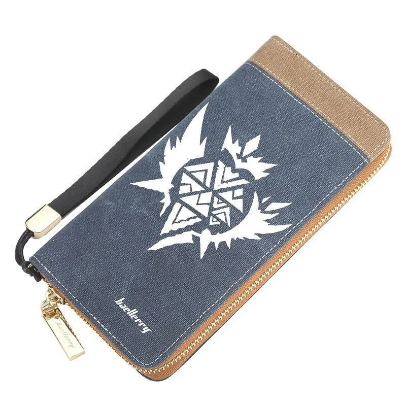 Portafoglio anime in tela Lord of Mysteries per studente ragazzo ragazza pochette porta carte con blocco RFID fermasoldi corto cerniera in metallo