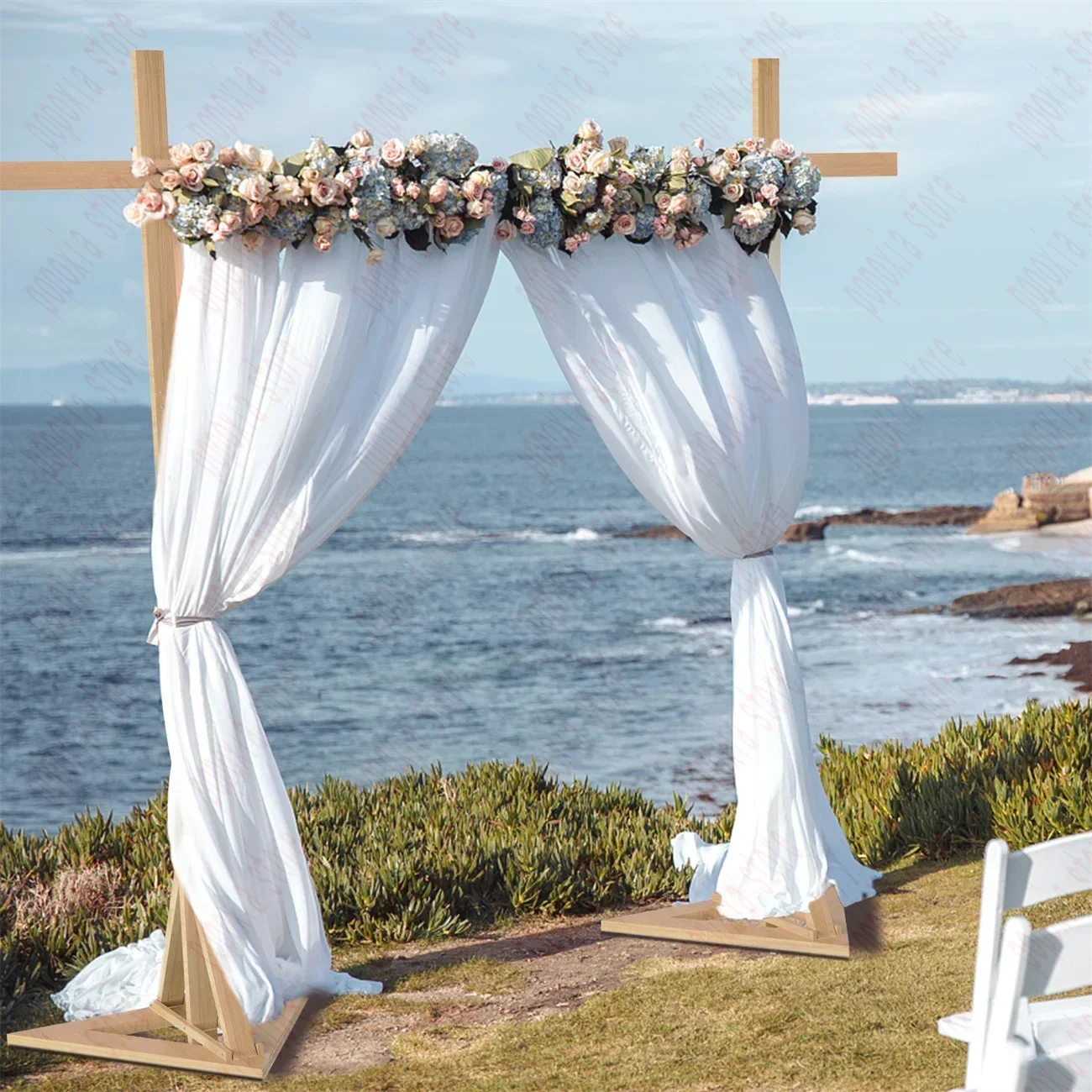 10 feet x   Garden Wooden Wedding Ceremony Arch Backdrop Frame Stand Flower Archway  for Party, Bridal Shower, Patio