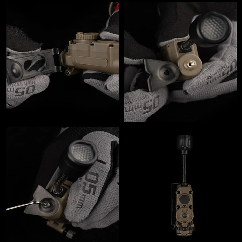 Sidewinder Helmet Lamp Tactical Strobe Light Red/Green/Blue/White/IR Head IFF Light Hunting Fishing Auxiliary LED Flashlight