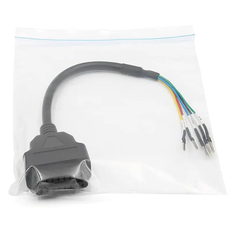 10X 16 Pin OBD OBD2 Female K Line CAN Line Jumper Tester Connector Car Diagnostic Extension Cable Cord Pigtail view 3