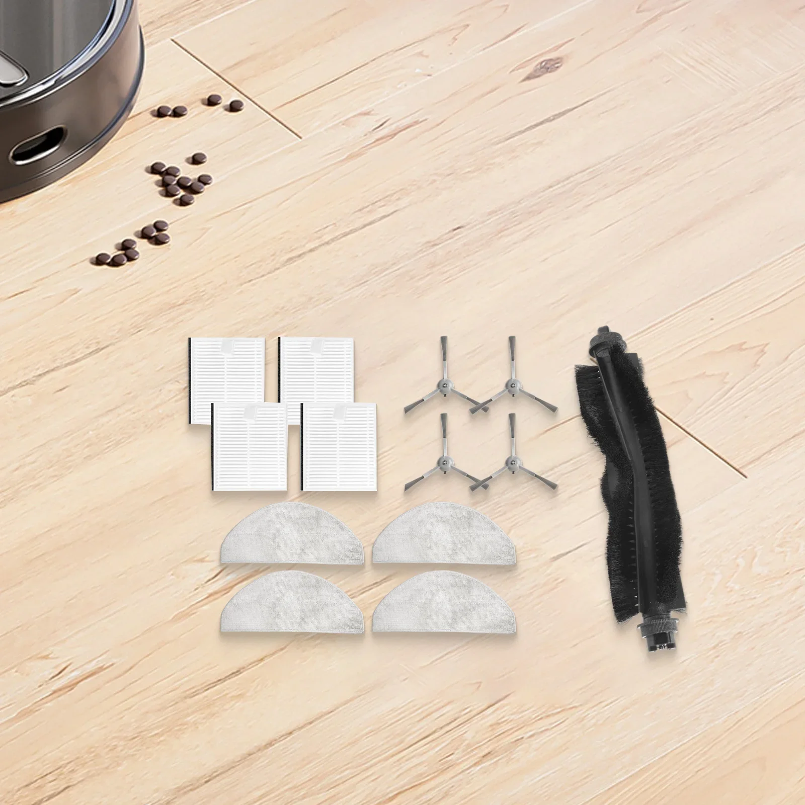 

Brush Kit Vacuum Parts Dust Particles Trapping Filter Effective Floor Cleaning Accessories For Home Cleaning Side Brushes