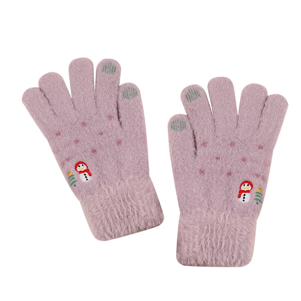 

Fashion Thickened Winter Gloves Cold-proof Windproof Warm Gloves Soft Non Slip Knitted Gloves Women Men