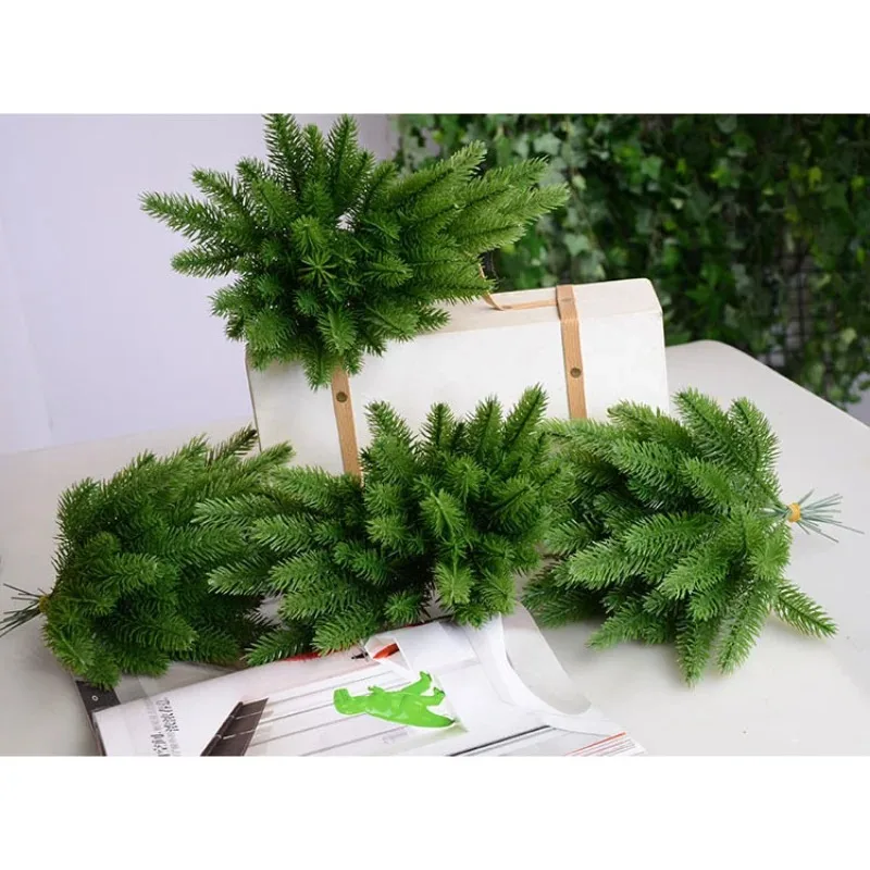 Christmas Fake Plants Pine Branches For Christmas Tree Wreath Decorations Xmas Tree Ornaments Kids Gift Supplies