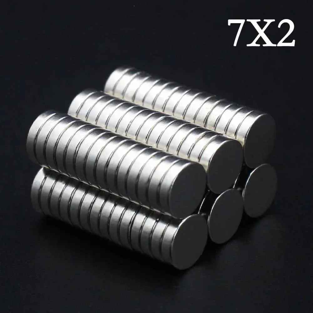 10/20/30/50/80Pcs 7x2 Neodymium Magnet 7mm x 2mm N35 NdFeB Round Super Powerful Strong Permanent Magnetic imanes Disc