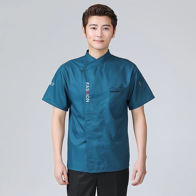 "Chef Uniform For Men Jacket Cooking Clothes Kitchen Shirt Suit Waitress Food Service Coat Girl Personalized Works Custom Logo