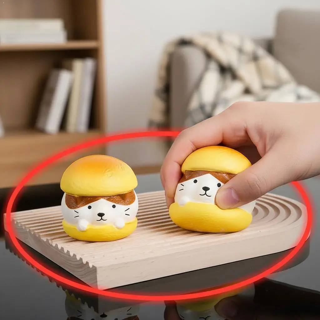 

Милая игрушка-антистресс в виде тоста, медленно восстанавливающая форму, с дизайном в виде еды, для снятия стресса и тревоги