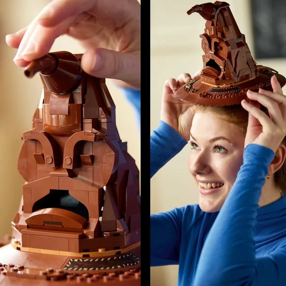 561pcs Ramo Cappello da strega Building Block MOC76429 Modello Mattone Cappello da mago Magic Boy Toy Regalo di compleanno per bambini