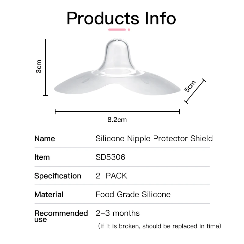 2 opakowanie chroniące przed ugryzieniem sutka matki z silikonową osłoną na sutek, miękkie osłona na sutek