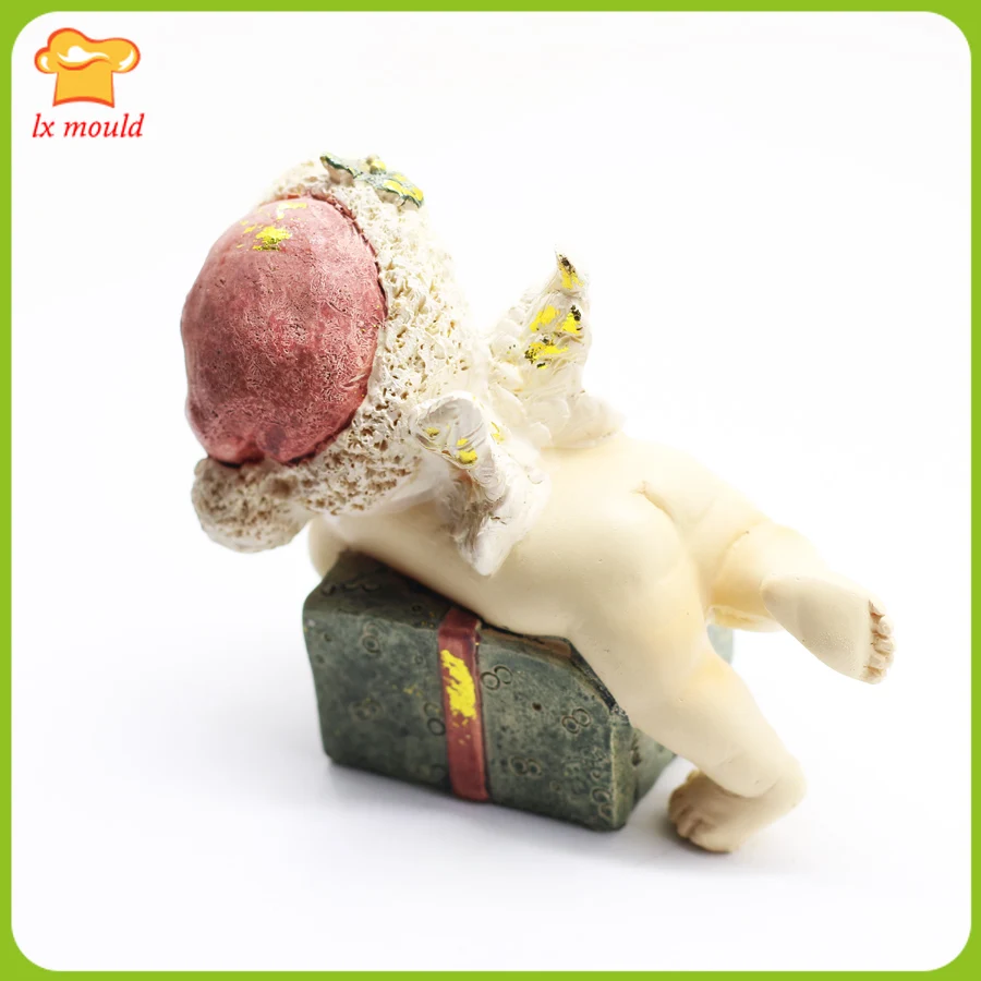 LXYY New Christmas 3D Angel Silicone Molds DIY Handmade Angel  Child Silicone Soap Mould Candy and Cake Decorating Candle Tools