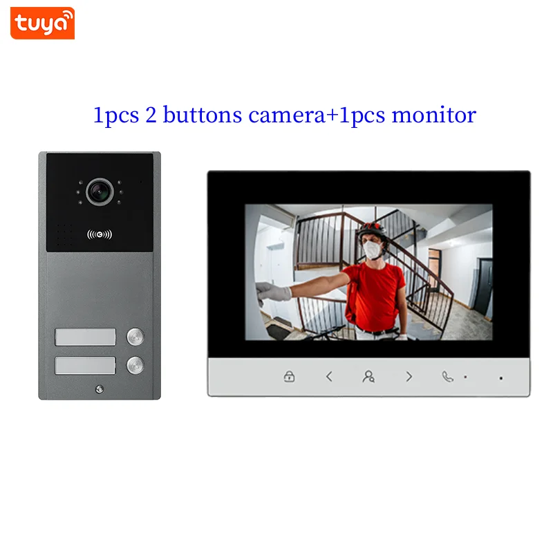 1080P Tuya видеодомофонная система 1-2 единицы здания 2,4G/5G Wi-Fi видеодомофон для домашнего видео дверной звонок приложение удаленная разблокировка
