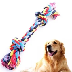 Colorful Double Knot Dog Toys Durable Puppy Teething Toys for Small Large Dogs Trainging Chew Toy Pet Products