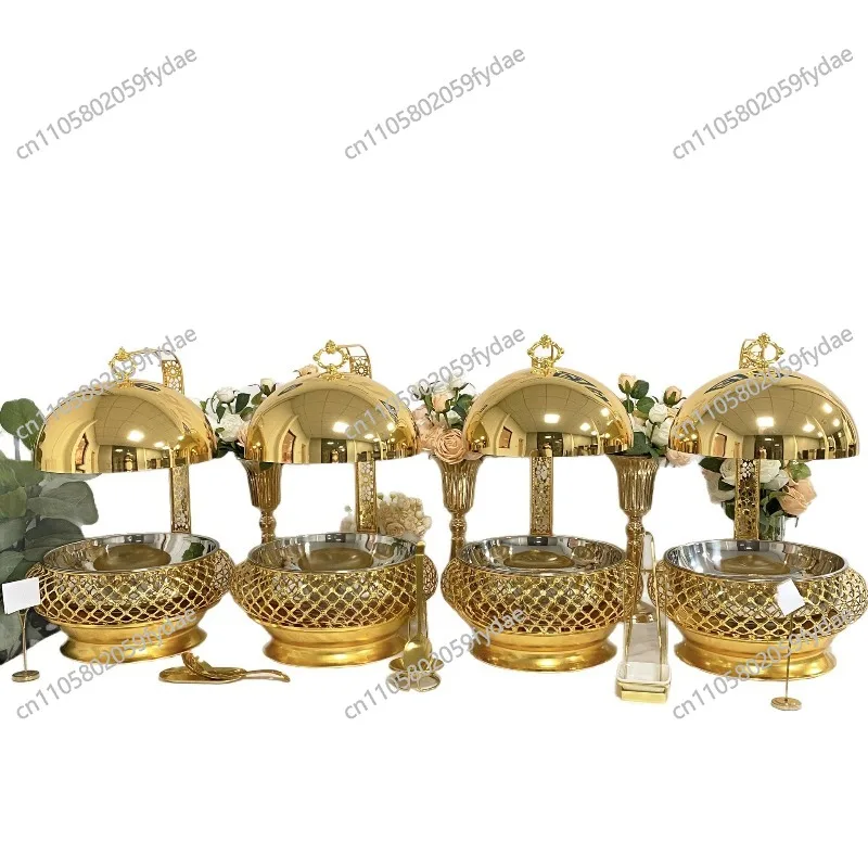 Wedding Party Luxury Serving Chaffing Dishes Buffet Food Warmer Cheffing Catering Stainless Steel Hanging Chafing Dish Factory