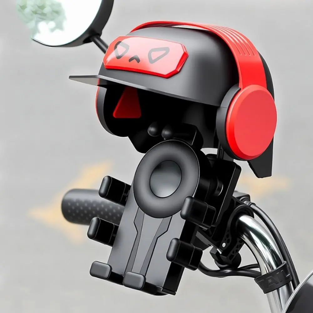 

Cartoon Motorcycle Phone Holder 360° Rotatable Quick Release Bicycle Phone Stand Helmet Sunshade Waterproof