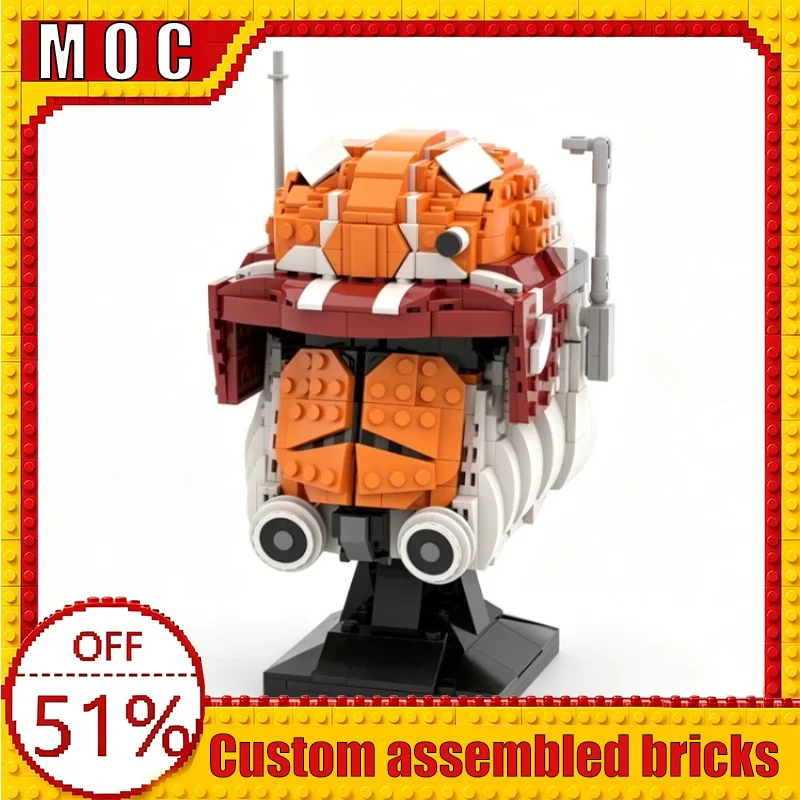

NEW 820PCS War Series 332nd Company Captain Helmet Collection Custom Building Blocks MOC Model Educational Assembly Toy Display