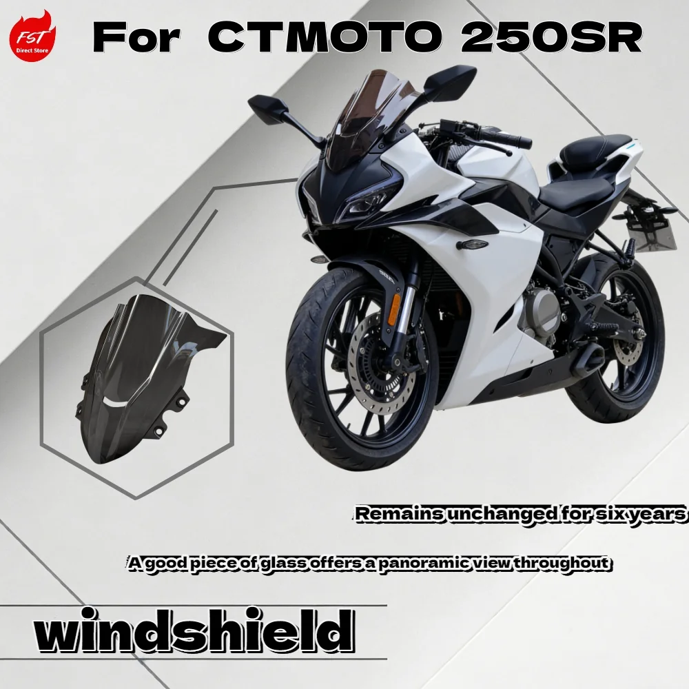 For CFMOTO 250SR MY23 Track Edition Single-Sided Swingarm Tall Extended Racing Windshield Modified Fairing Kit
