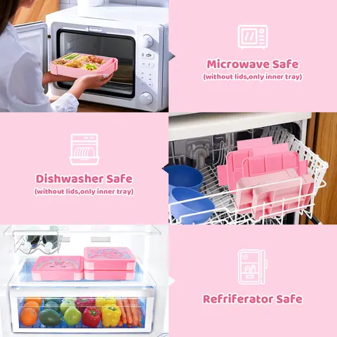 10 best sales गुलाबी लंच बॉक्स - №4