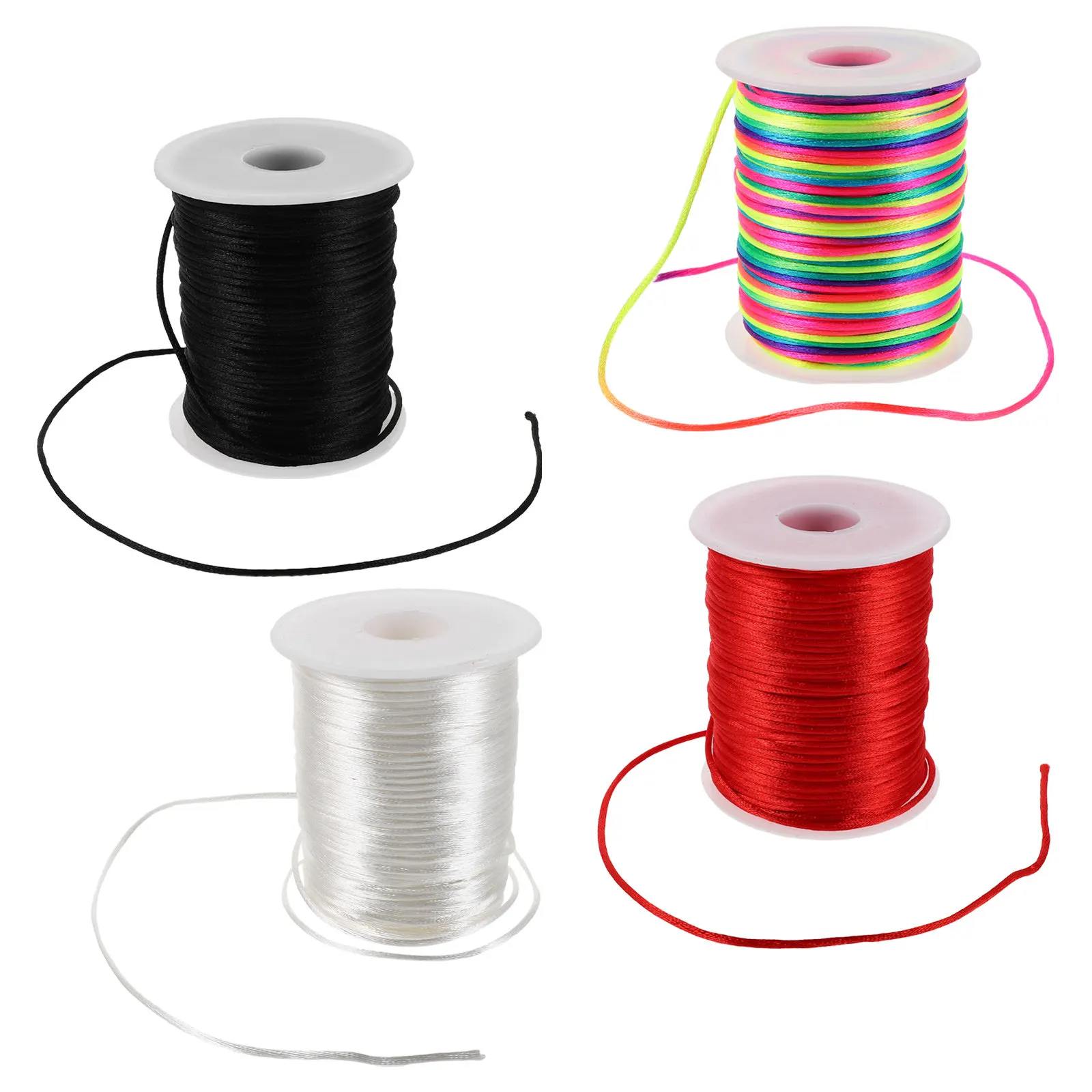 Waxed Polyester String Thread Bracelet Necklace Crafting Durable Tough Resistant Breakage Unique Designs Friendship Weaving Hand