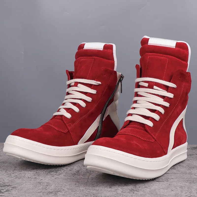 

High Street Brand R0 Velvet Boots Men Shoes Women Casual Shoes Canvas Thick Sole Sneaker