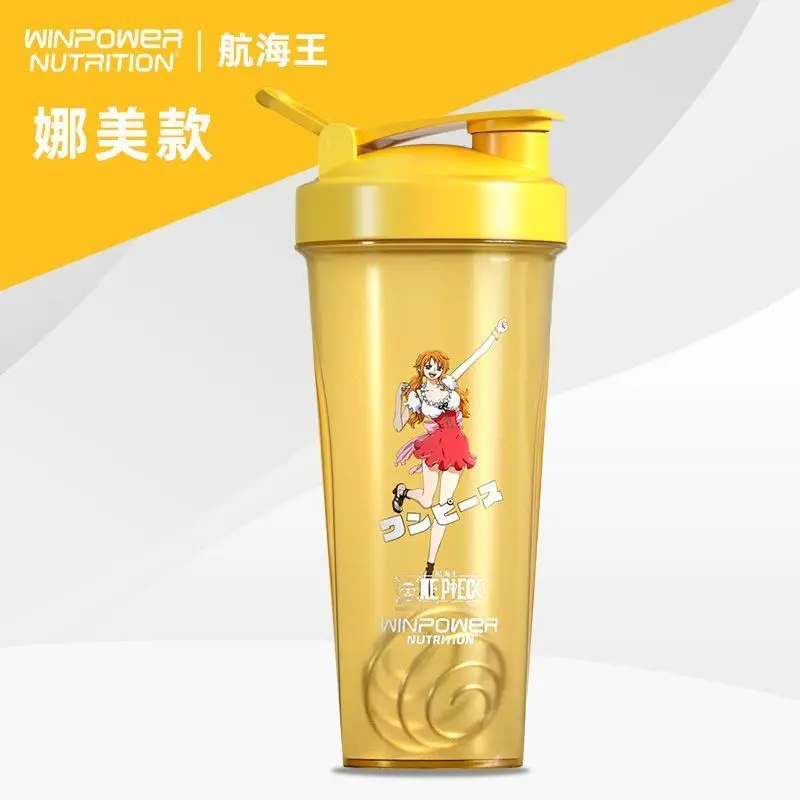 Genuine One Piece Sanji Nami Tony Tony Chopper Shirahoshi Roronoa Zoro Monkey D. Luffy Shaker Cup 800ML PP Anime Sport Bottle