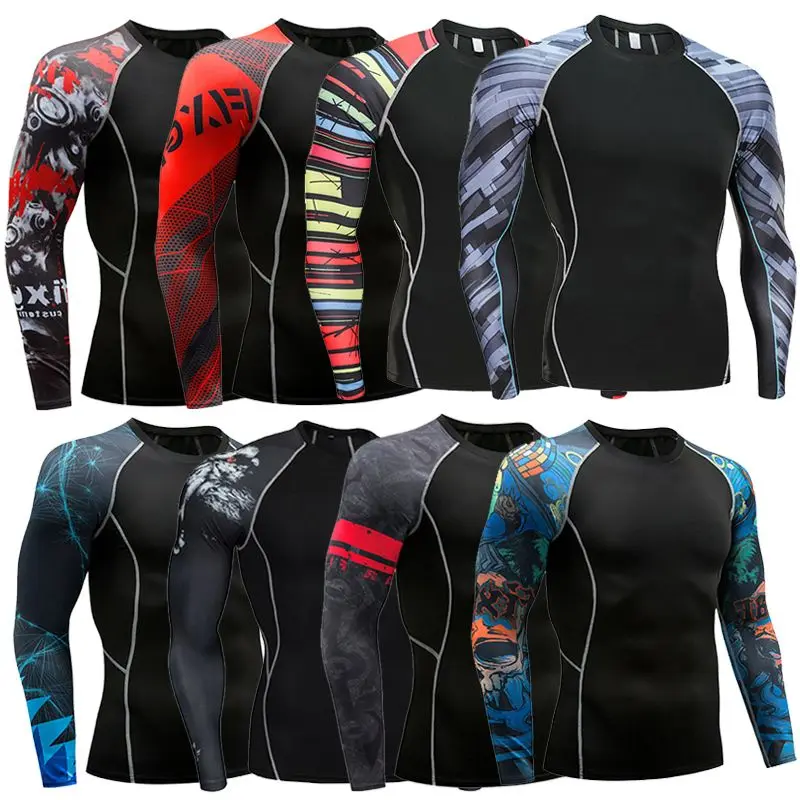 Cody Lundin Men Long Sleeve Compression Athletic Workout Shirt Water Sports UPF 50+ Rash Guard High Quality Jiu jitsu gi BJJ Top